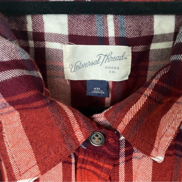 Universal Thread Red Plaid Tunic - Picture 3 of 3